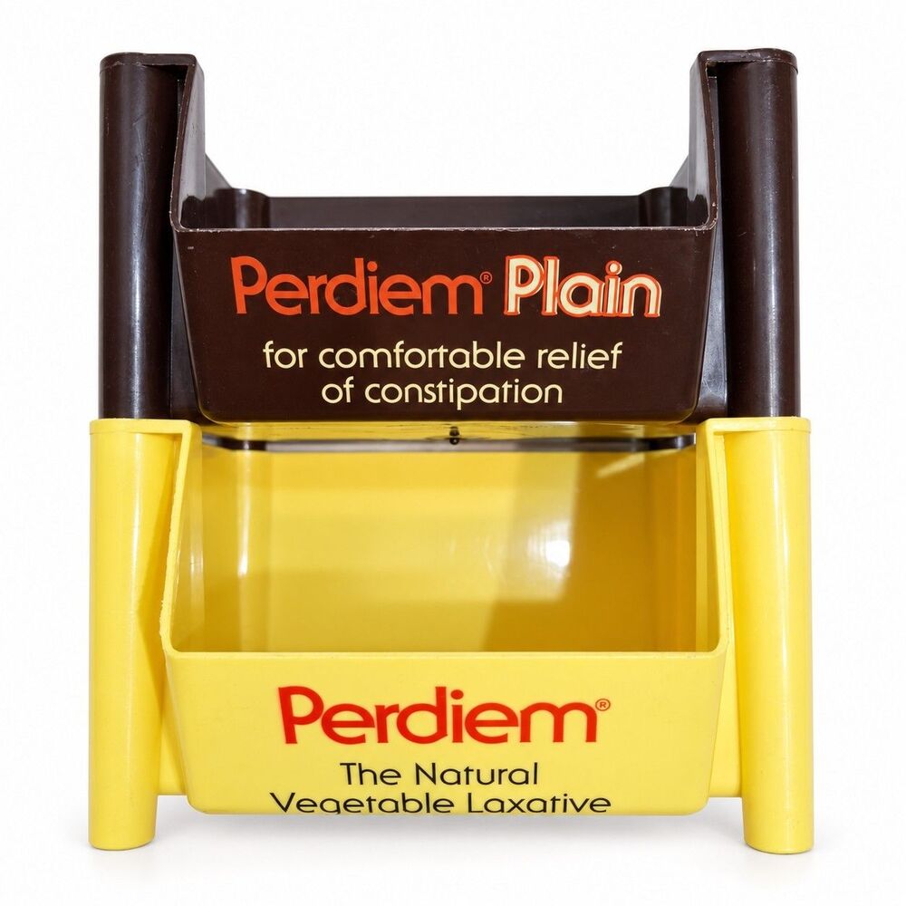 Vintage Perdiem Plain Laxative Pharmacy Counter Display Advertising Rack